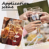Spray Painted Crackle Glass Wine Glass Charms AJEW-SC0002-17-5