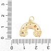 1Pc Brass Micro Pave Cubic Zirconia Pendants KK-YW0003-90-3