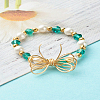 Imitate Austrian Crystal Bicone Glass Beaded Finger Rings X1-RJEW-TA00003-02-5