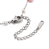Natural Strawberry Quartz Nuggets Link Chain Necklaces NJEW-H041-06P-05-3