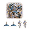 50Pcs 2 Style Alloy Enamel Pendants ENAM-LS0001-10LG-1