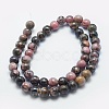 Natural Rhodonite Beads Strands G-K287-16-8mm-2