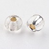 6/0 Round Silver Lined Round Hole Glass Seed Beads X-SEED-A005-4mm-21-2