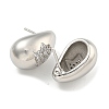 Rack Plating Brass Micro Pave Clear Cubic Zirconia Stud Earring EJEW-C102-29A-P-2