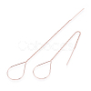 Brass Stud Earring Findings KK-S345-066RG-3