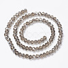 Electroplate Transparent Glass Beads Strands EGLA-A034-T4mm-E06-2