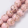 Sea Shell and Synthetic Turquoise Assembled Beads Strands G-G758-09-8mm-1