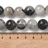 Natural Tourmalinated Quartz Beads Strands G-F818-A09-14mm-5