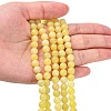 Natural Lemon Jade Beads Strands G-H1631-6MM-5