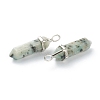 Natural Sesame Jasper Pointed Pendants G-M378-01P-A11-3