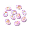 Mocha Fluorescent Style Glass Rhinestone Cabochons GGLA-M005-01B-371MK-1