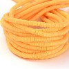 Flat Round Handmade Polymer Clay Bead Spacers CLAY-R067-4.0mm-15-4
