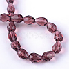 Transparent Glass Bead Strands X-GLAA-R024-6x8mm-07-3