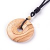 Adjustable Natural Picture Jasper Pendant Necklaces NJEW-A125-C03-2