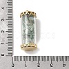 Glass Tube with Natural Green Aventurine Chip Beads Inside Pendants LS-FIND-B054-01G-03-3