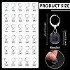 30Pcs Transparent Acrylic Flat Round with Number Pendant Locking Stitch Markers HJEW-BC00089-2