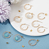 10Pcs Brass Ring Stud Earring Findings KK-BBC0007-72-4