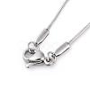 Tarnish Resistant Herringbone Chain Necklace for Men NJEW-A288B-0.8-P-1