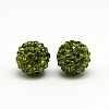Polymer Clay Rhinestone Beads RB-A053-6mm-09-1
