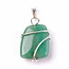 Natural Green Aventurine Pendants G-I220-D03-2
