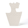 Cardboard Covered with Linen Cloth Necklace & Earring Display Stands LS-ODIS-Q041-07A-1