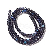 Electroplate Transparent Glass Beads Strands EGLA-A035-T4mm-L15-2