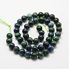 Natural Chrysocolla and Lapis Lazuli Beads Strands G-P281-03-4mm-2