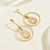 Iron Hollow Circle Dangle Stud Earrings RS3089-5