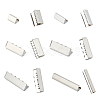42Pcs 6 Sizes Brass Ribbon Crimp Ends KK-PH0009-45-1