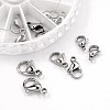 Tarnish Resistant 304 Stainless Steel Lobster Claw Clasps STAS-X0015-P-B-3