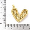 Rack Plating Brass Micro Pave Cubic Zirconia Pendants KK-I718-19E-G-3