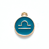Alloy Enamel Pendants X-ENAM-S124-01B-05K-2