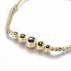 Adjustable Brass Micro Pave Cubic Zirconia Bolo Bracelets BJEW-F404-01A-G-3