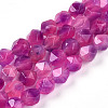 Dyed Natural White Jade Beads Strands G-T139-8mm-45M-2