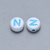Craft Acrylic Horizontal Hole Letter Beads SACR-S201-11N-2