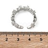 Brass Micro Pave Cubic Zirconia Cuff Open Rings RJEW-C163-10P-5