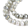 Anti-Tarnish Electroplate Rondelle Glass Beads Strands EGLA-T021-3mm-17-02-3