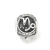 Brass Clear Cubic Zirconia European Beads FIND-M049-01AS-03-1