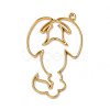 Zinc Alloy Open Back Bezel Pendants X-PALLOY-D580-05G-B-1