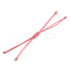 Korean Waxed Polyester Cord Braided Bracelets MAK-T010-06G-1