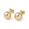 Rack Plating Brass Round Ball Stud Earrings for Women EJEW-F294-08E-G-2