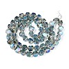 Electroplate Glass Beads Strands EGLA-T021-21G-2