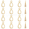 Brass Pave Clear Cubic Zirconia Pendants KK-HY0002-79-1