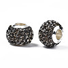 Handmade Polymer Clay Rhinestone European Beads RB-N053-001-05-3