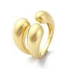 Rack Plating Brass Open Cuff Rings RJEW-C076-01G-1