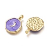 Brass Enamel Pendants KK-K248-01G-2
