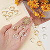 BENECREAT 20Pcs 2 Colors Brass Linking Rings KK-BC0012-90-3