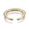 Adjustable Brass Micro Pave Clear Cubic Zirconia Cuff Rings LS-ZIRC-Z002-11G-4