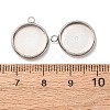 Tarnish Resistant 304 Stainless Steel Pendant Cabochon Settings STAS-K202-03E-P-3