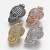 Brass Micro Pave Cubic Zirconia Charms ZIRC-F041-07-1